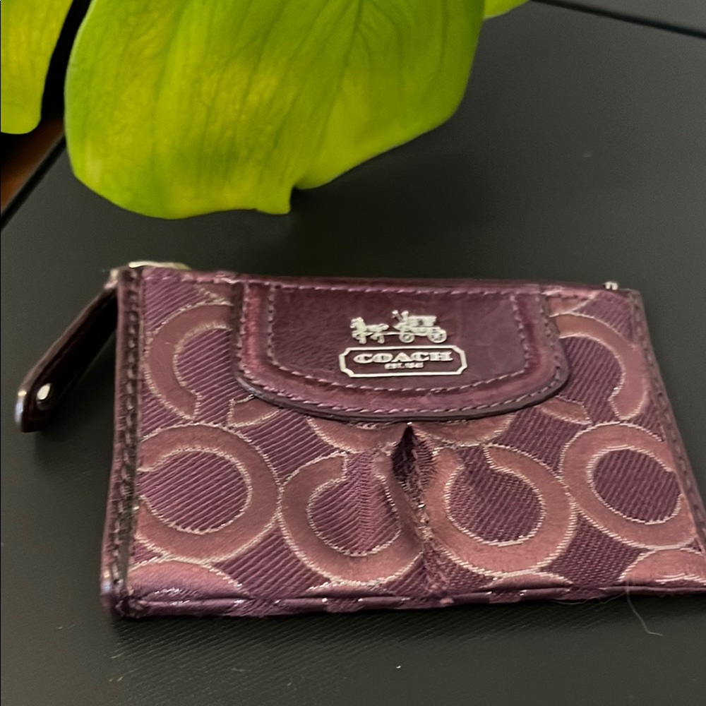 Coach Purple Card Holder